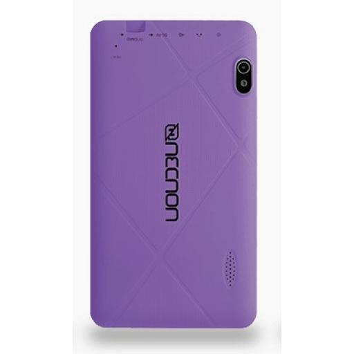 TABLET 7" NECNON (M002Q-2-MR) ANDROID 10,RAM 2/16GB,CAM 2/5MP,QUADCORE 1.8GHZ,FUNDA SILICON,MORADO
