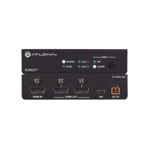 ATLONA Amplificador de distribución HDMI de dos salidas / Distribución 4K HDR 