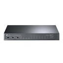 TPLINK Switch PoE+ No Administrable De Escritorio 11 Puertos / 8 puertos 10/100 Mbps PoE af/at Inteligiente / Presupuesto 124 W / Hasta 250 metros