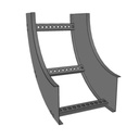 CHAROFIL Curva Vertical Interior de Aluminio de 90° Perfil Z / Peralte 3 1/4" / Ancho 9" / Radio 8" / Incluye Tornillería 