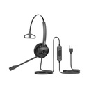 Fanvil Diadema monoaural con tecnología antishock para teléfonos IP FANVIL con interfaz USB con micrófono de cancelación de ruido, larga durabilidad 