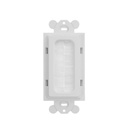Panduit Placa de Pared Pasacables Tipo Cepillo, Estándar GFCI, Material ABS, Color Blanco