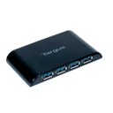 Targus HUB 4 PUERTOS USB 3.0 WINDOWS Y MAC ALIMENTACION USB NEGRO