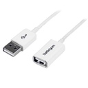 StarTech.com CABLE 2M EXTENSION ALARGADOR USB 2.0 MACHO A HEMBRA BLANCO   .
