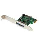 StarTech.com TARJETA PCI EXPRESS 2 PUERTOS USB 3.0 UASP ALIMENTACION SATA