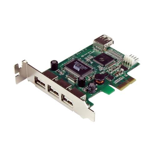 StarTech.com ADAPTADOR TARJETA PCI EXPRESS PERFIL BAJO 4 PUERTOS USB 2.0   .