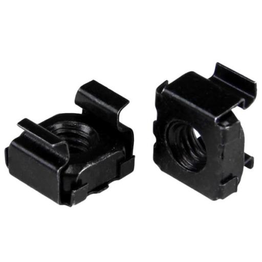 StarTech.com PAQUETE 100 TUERCAS M6 NEGRO ENJAULADAS CAGE NUTS