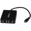 StarTech.com ADAPTADOR DE RED USB-C CON 2 PUERTOS ETHERNET GIGABIT