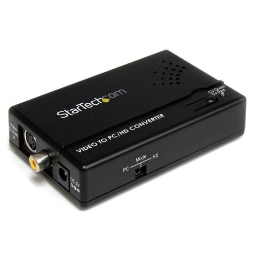 StarTech.com ADAPTADOR CONVERTIDOR S-VIDEO VIDEO COMP Y COMPONENTES A VGA  .