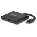 StarTech.com ADAPTADOR MULTIFUNCION USB C 4 HDMI CON POTENCIA Y USB A
