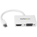 StarTech.com ADAPTADOR CONVERTIDOR MINI DISPLAYPORT A HDMI O VGA BLANCO .