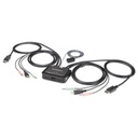 StarTech.com SWITCH CONMUTADOR KVM DE 2 PUE PUERTOS DP USB 4K60HZ - CABLES INTE