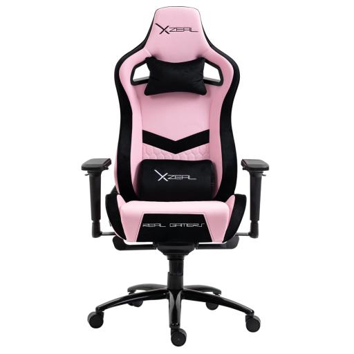 Stylos SILLA GAMER XZEAL CHAIR ROSA/18 0GRADOS/SOPORTE LUMBAR/TEXTIL/PISTO