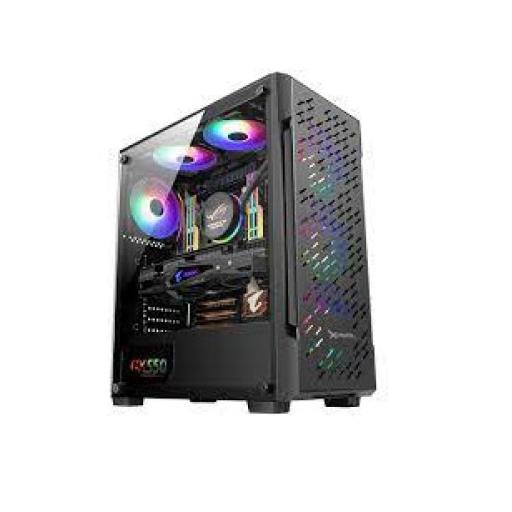 Stylos GABINETE GAMER ATX XZ135 VENTIL ADORES RGB 1X12CM TRASERO.2X12CM AR