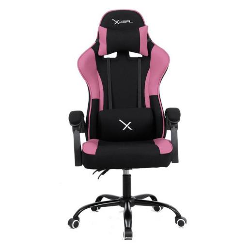 Stylos SILLAS GAMER XZEAL NEGRO/ ROSA TELA AUTOMOTRIZ PISTON CLASE 3