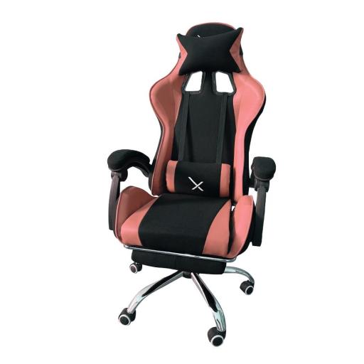 Stylos SILLA GAMER XZEAL XZ52 C/REPOSA PIES ROSA FOAM PISTON CLASE 3