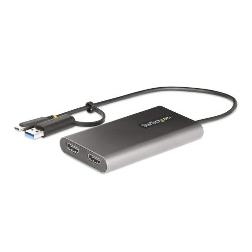 StarTech.com ADAPTADOR USB-C A HDMI DOBLE 4K A 60HZ PD DE 100W TIPO C