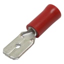 Epcom Terminal tipo macho aislada / 22 - 16 AWG / Rojo / Paquete de 25 piezas.