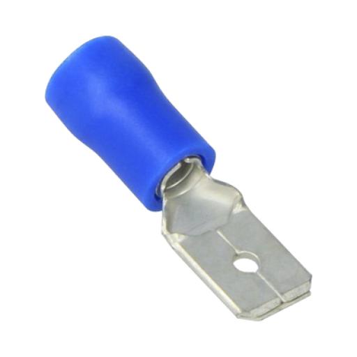 Epcom Terminal tipo macho aislada / 16 - 14 AWG / Azúl / Paquete de 25 piezas.