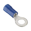 Epcom Terminal tipo ojo / 1 / 4 " / 16 - 14 AWG / Azúl / Paquete de 25 piezas.