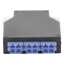 LINKEDPRO BY EPCOM Distribuidor de Fibra óptica para Riel Din, 6 Acopladores SC/UPC Duplex Monomodo con Charola de Empalme
