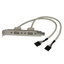 StarTech.com ADAPTADOR BRACKET PLACA USB A 2 PUERTOS