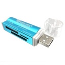Data Components LECTOR DE TARJETAS TODO EN UNO USB V2.0 METALICO AZUL BROBOTIX