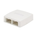 Panduit Caja de Montaje en Superficie, Para 4 Módulos Mini-Com, Color Blanco