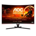 AOC Monitor Curvo 32" WIDESCREEN GAMING W-LED VA, Resolución 1920x1080p 165Hz, con Entradas de Video HDMI / DISPLAYPORT, Bisel Ultra Delgado, Soporta VESA