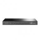 TPLINK Switch de Fibra Óptica L2+ Omada / 24 puertos SFP 1GE / 4 Puertos Combinados SFP+/RJ45 Gigabit / 2 Puertos Consola RJ45|micro-SUB / Administración Centralizada Omada o Stand-Alone / Compatile con IPv6 /  Multicast IGMP