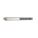 Allied Telesis Switch PoE+ Stackeable Capa 3, 20 puertos 10/100/1000 Mbps + 4 x 100M/1G/2.5/5G-T + 4 puertos SFP+ 10 G, hasta 740 W, fuente redundante