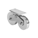 COMUNELLO Rueda Doble de 16 cm / Capacidad Para Puertas de hasta 1920 kg / Canal Tipo "U"