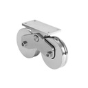 COMUNELLO Rueda Doble de 16 cm / Capacidad Para Puertas de hasta 1920 kg / Canal Tipo "U"