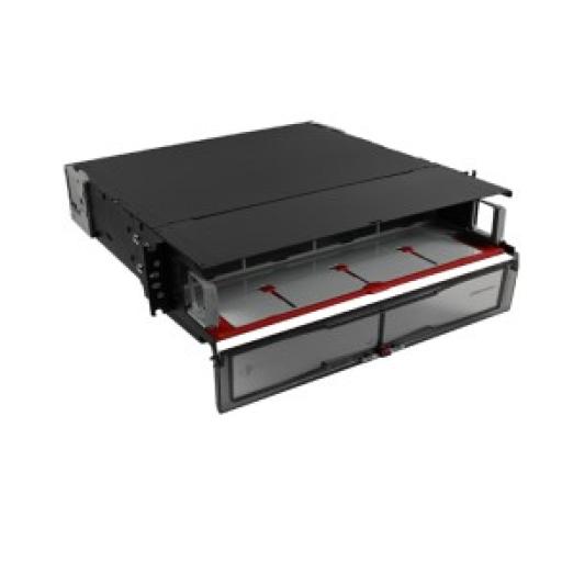 Siemon Distribuidor de Fibra Óptica de Alta Densidad LigthVerse *Pro* Para Rack de 19in, Acepta 8 Placas Plug and Play, Hasta 192 Fibras, 2 UR