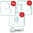 AccessPRO [BAJO PEDIDO] Licencia para software de Tiempo & Asistencia compatible con SISTEMAS DE NOMINA / 500 Empleados / 6 Relojes checadores / 4 PC / Acceso3 - TITANIUM