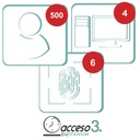 AccessPRO [BAJO PEDIDO] Licencia para software de Tiempo & Asistencia compatible con SISTEMAS DE NOMINA / 500 Empleados / 6 Relojes checadores / 4 PC / Acceso3 - TITANIUM