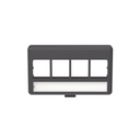 Panduit Placa de Mobiliario Modular Estándar, Salidas Para 4 Puertos Keystone, Color Negro