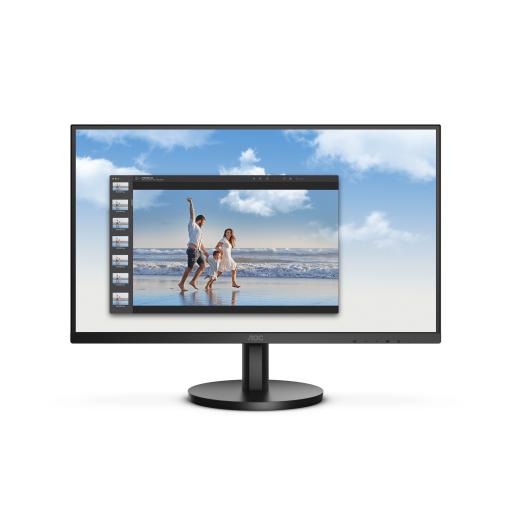 AOC Monitor LED de 21.5” VESA, Resolución 1920 x 1080 Pixeles, Entradas de Video VGA/HDMI. Panel VA Backlight LED. Aspecto Ultradelgado