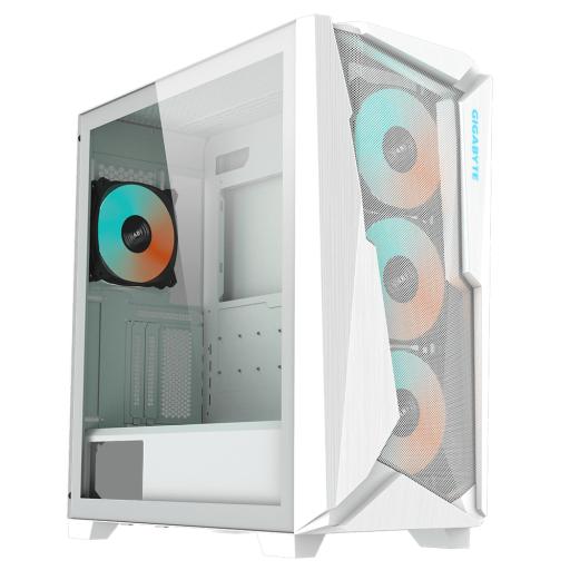 GABINETE GIGABYTE (GB-C301GW) C301 GLASS, VIDRIO TEMPLADO, RGB FUSION, ATX, BLANCO