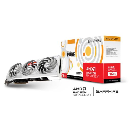 Tarjeta de video Sapphire Pure AMD Radeon RX 7800 XT 16GB DDR6 Blanco