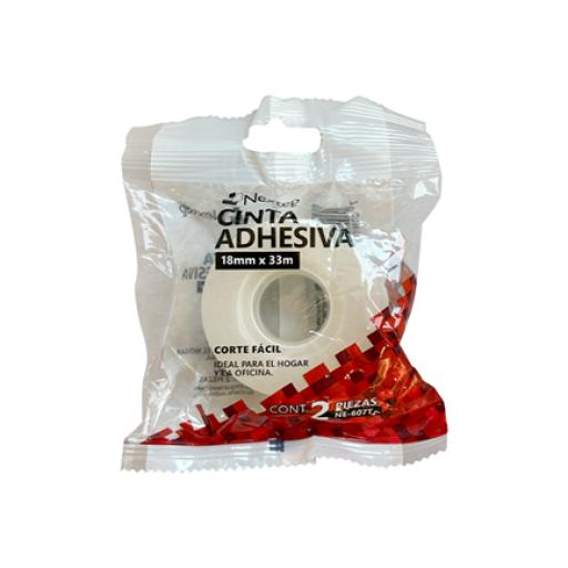 Nextep Cinta Nextep Adhesiva Corte Fácil 18 mm x 33 mts Bolsa c/2