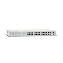Allied Telesis WebSmart Switch, 24 puertos PoE+ 10/100 Mbps + 2 puertos 10/100/1000 Mbps + 2 SFP Gigabit Combo, 193 W
