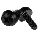 StarTech.com PAQUETE 50 TORNILLOS DE MONTAJE RACK M5X12MM NEGRO