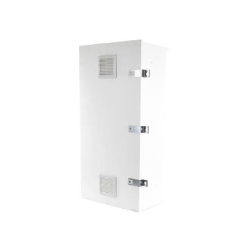 Epcom Gabinete para instalación de 3 Baterías PL110D12, Fabricado en Lámina Galvanizada, Accesorios para piso o poste (No incluidos)