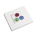 IBERNEX Modulo de 3 Botones iluminados con Lector RFID 125 KHz / Alarma / Cancelar y Código Azul / BUS RS485 / Compatible con NX0019/B, NX1021 y NX0015