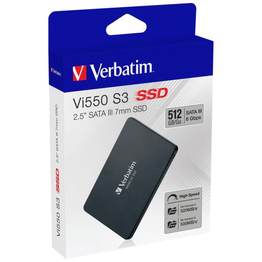 Verbatim DISCO DURO SSD INTERNO 512GB SA TA III 2.5IN MOD R560 MB/S W535 MB