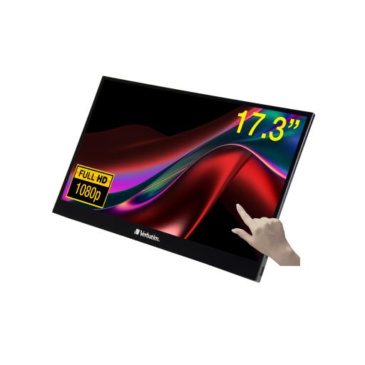 Verbatim MONITOR DE PANTALLA TACTIL PORTATIL FULL HD 1080P 17.3 IN