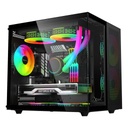 XZEAL GABINETE XZEAL CUBO M-ATX/ITX NEGRO 3 VENTILADORES ARGB XZGAMC1B