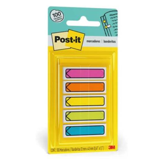3M Banderitas 3M Post-it 684-ARR2 Flecha Neón 12mmx43mm 5 Blocks C/20 Banderitas