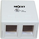 Nexxt Solutions Nexxt Unloaded Surface Mount Box 2 Port White
